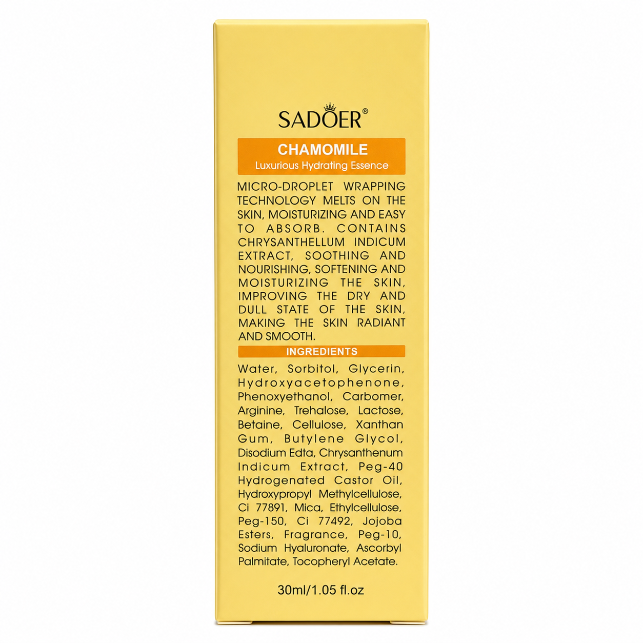 SADOER Chamomile Hydrating Facial Serum Glow Care