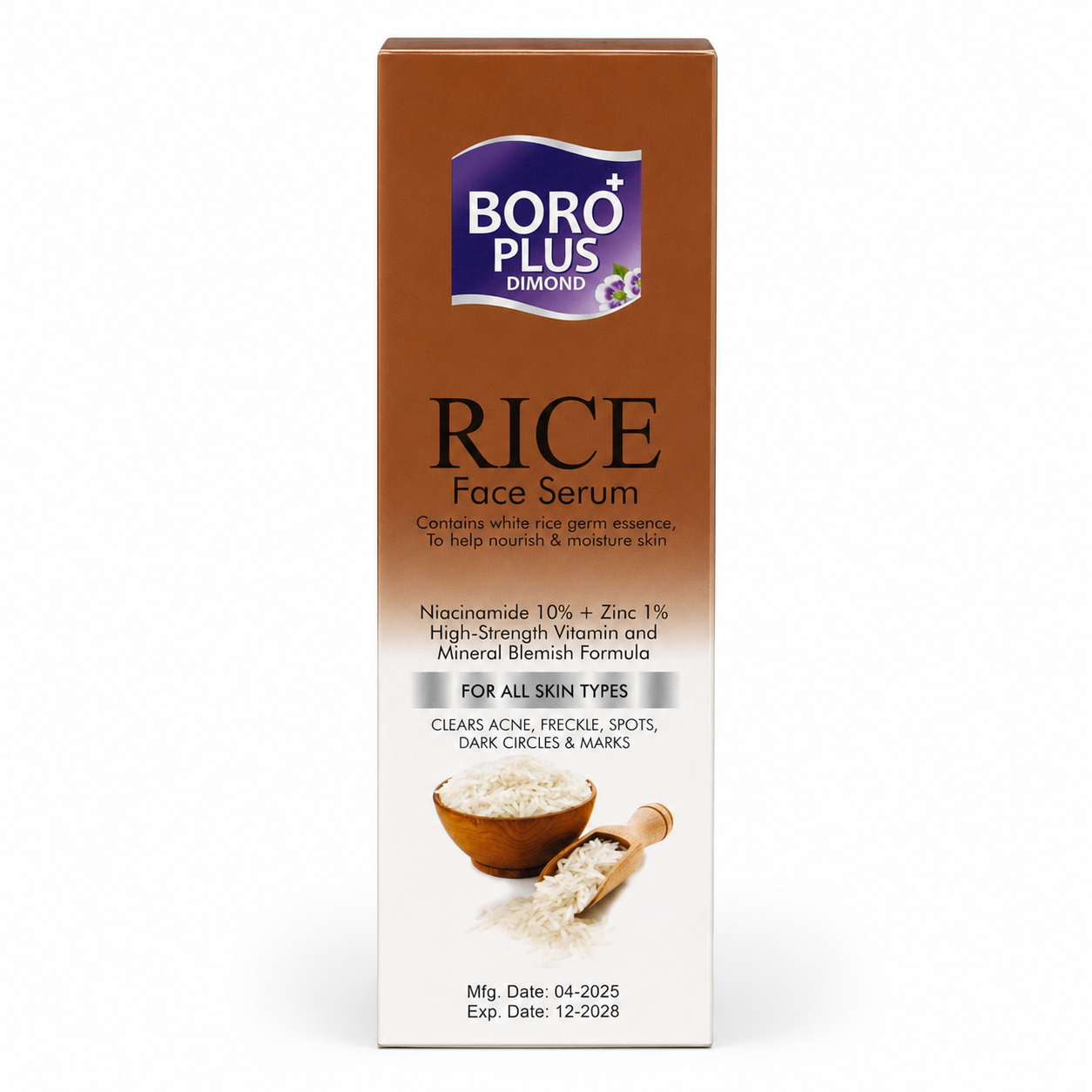 Boro Plus Diamond Rice Face Serum for Bright Skin Glow