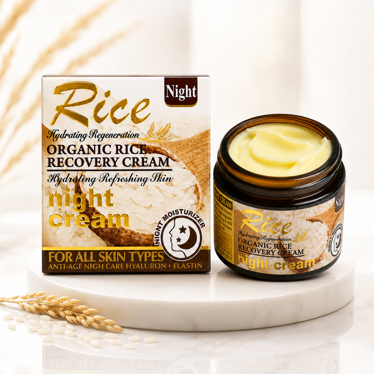 Organic Rice Recovery Night Cream – Nourishing Overnight Moisturizer
