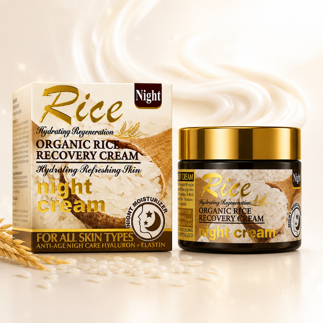 Organic Rice Recovery Night Cream – Nourishing Overnight Moisturizer