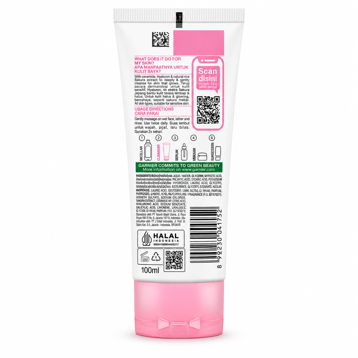 Garnier Face Wash 100ml – Vitamin C, Pure Active & Sakura Glow Variants