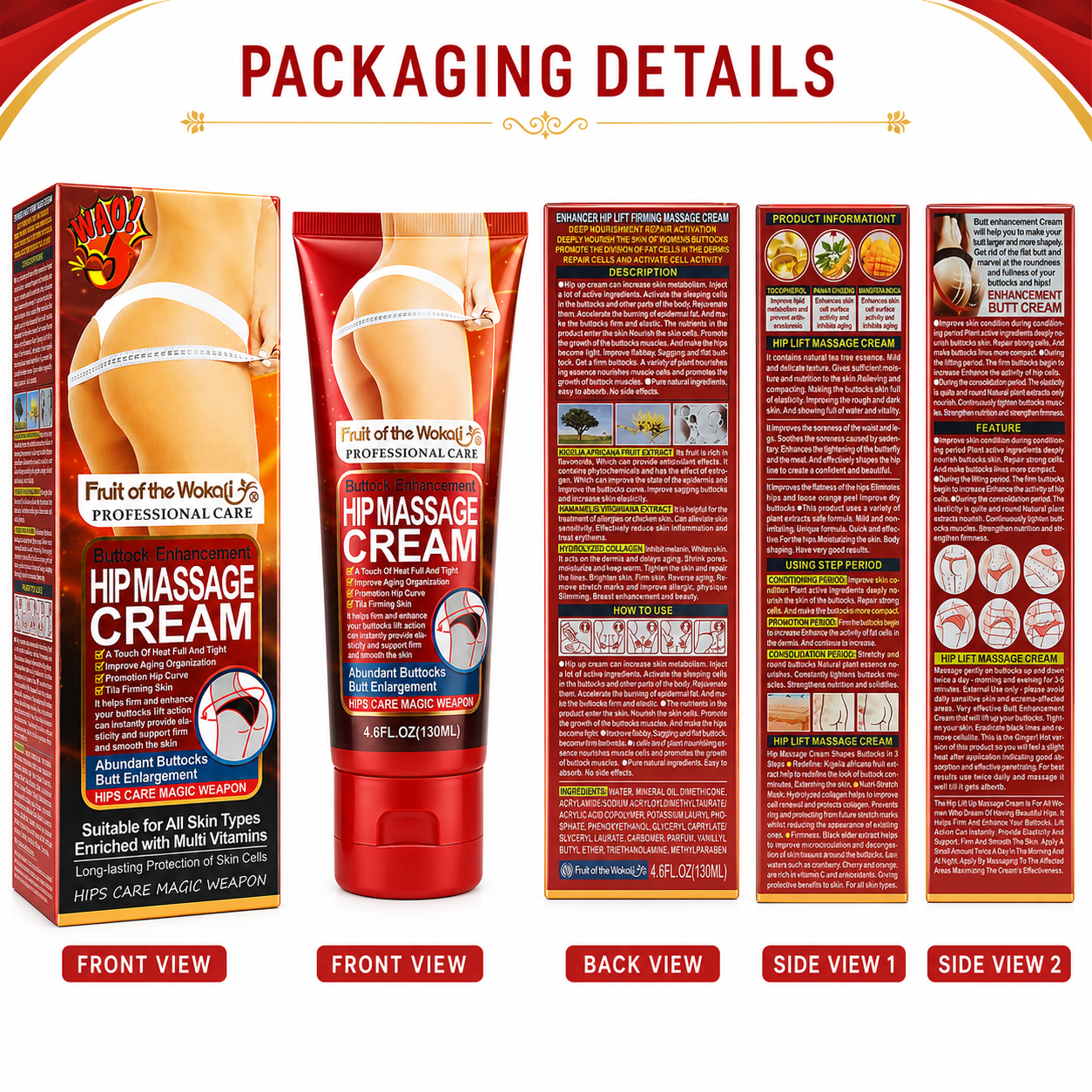 Fruit of the Wokali Hip Massage Cream – 130ml