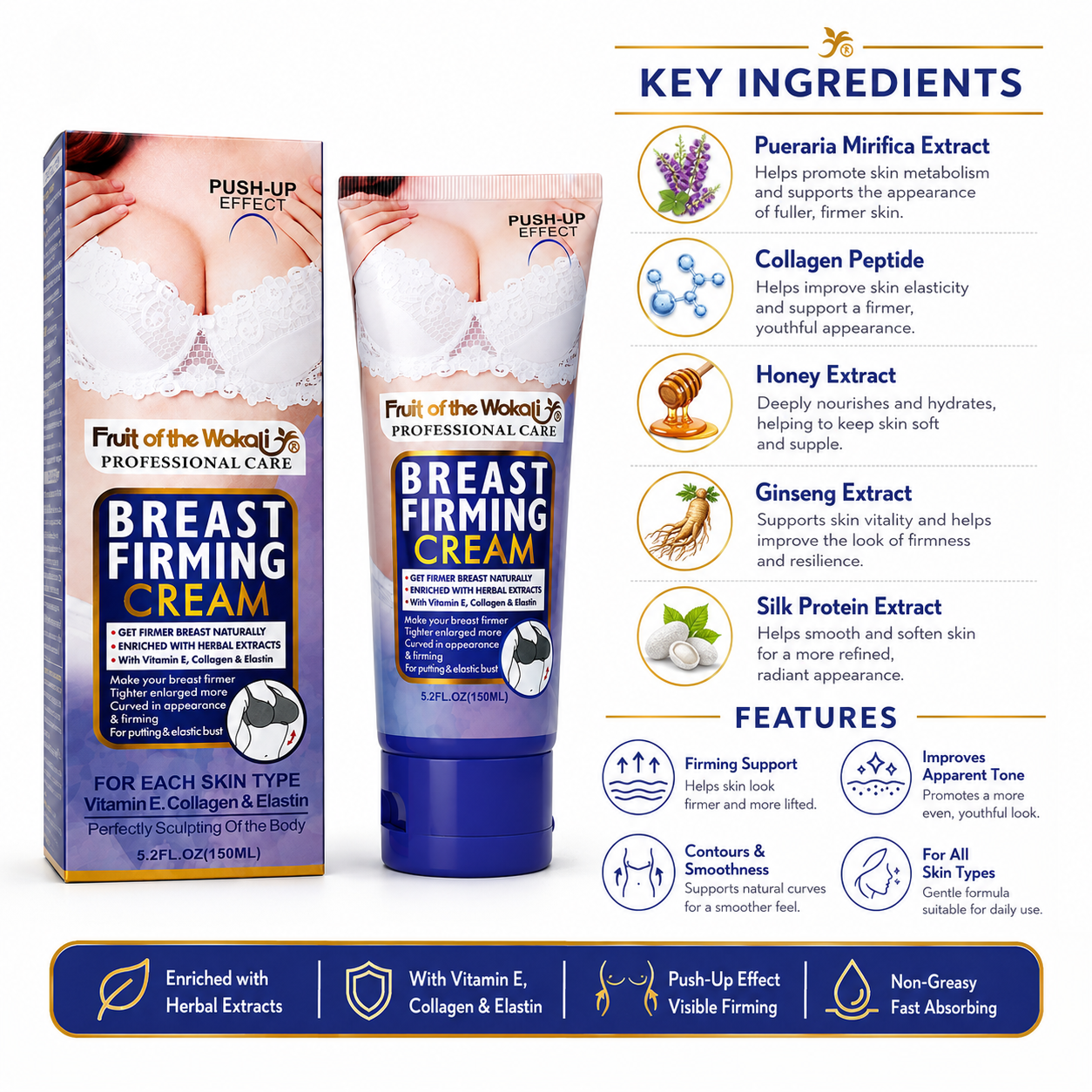 Fruit of the Wokali Breast Firming Cream – 150ml