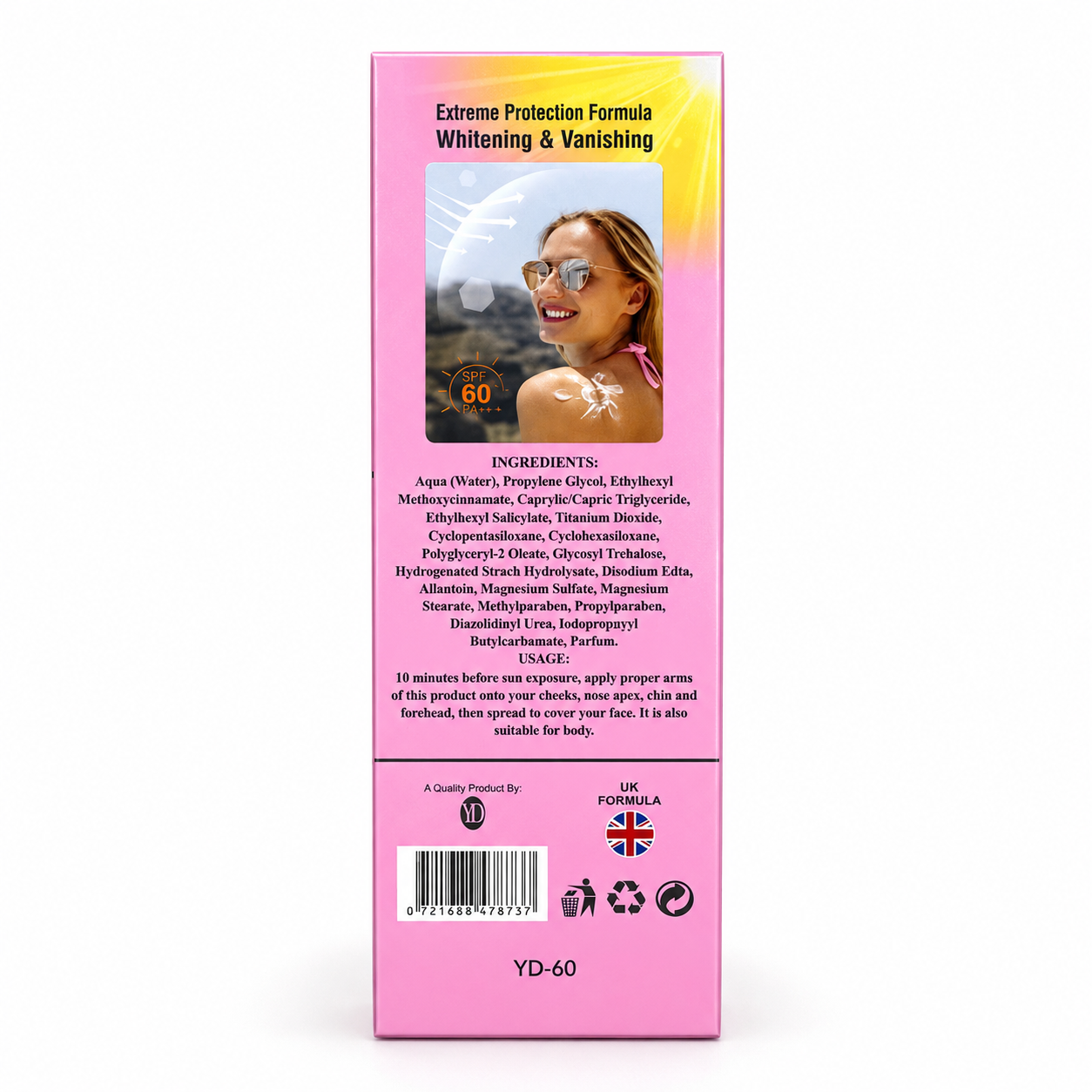 YAARI Sunblock SPF 60 Whitening UV Protection