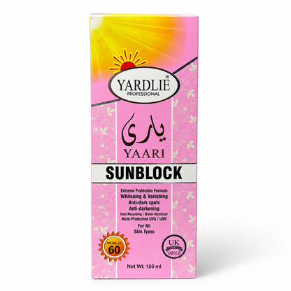 YAARI Sunblock SPF 60 Whitening UV Protection