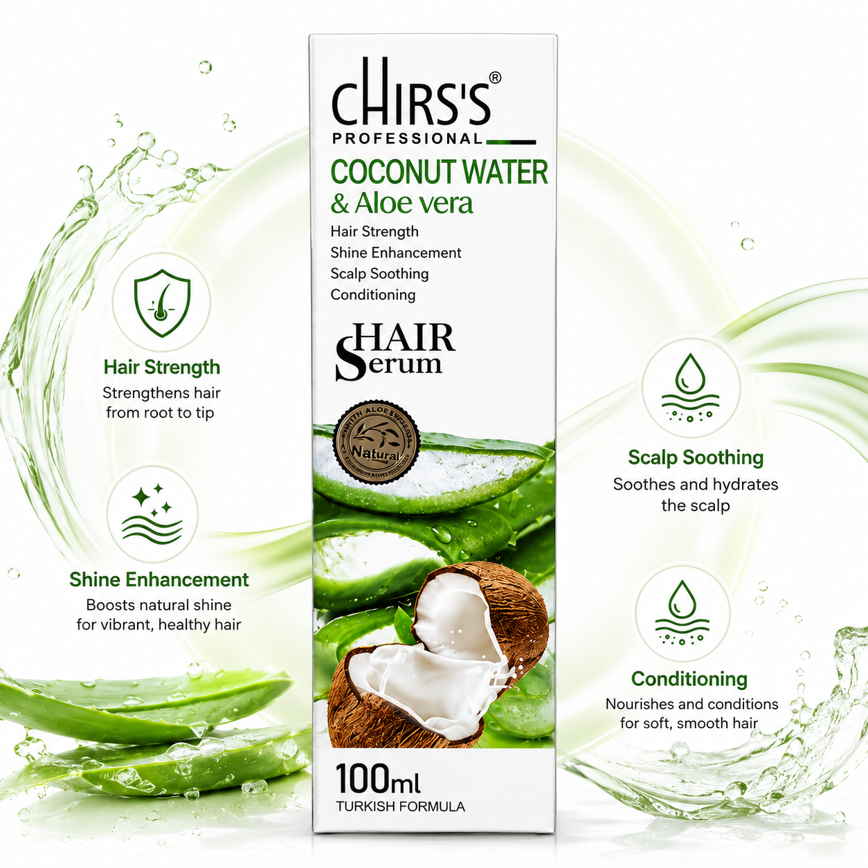 CHIRSS Coconut Aloe Vera Hair Serum 100ml