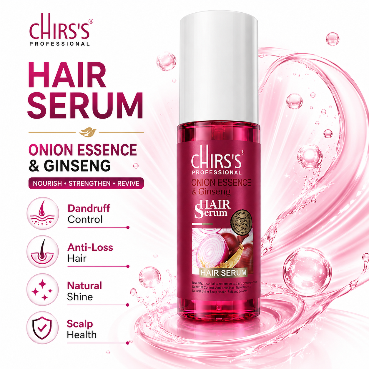 CHIRSS Onion Essence & Ginseng Hair Serum 100ml