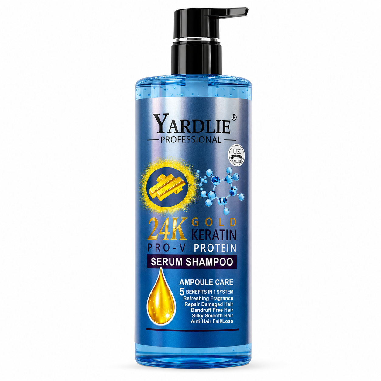 YARDLIE 24K Gold Keratin Pro-V Protein Shampoo 500ml Anti-Dandruff Repair