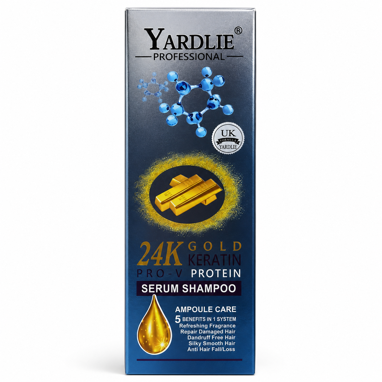 YARDLIE 24K Gold Keratin Pro-V Protein Shampoo 500ml Anti-Dandruff Repair