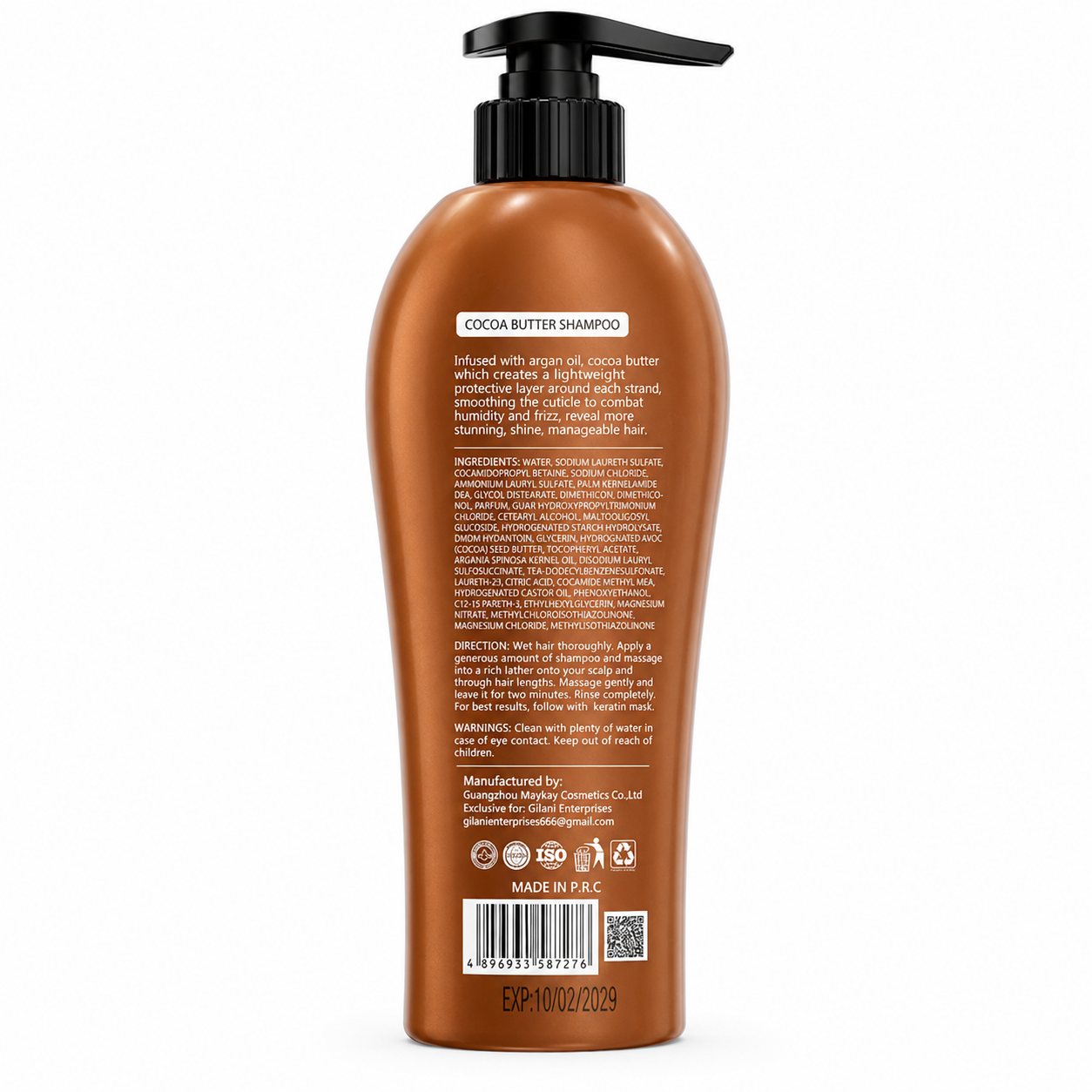 IVS Cocoa Butter Shampoo for Smooth Frizz-Free Hair