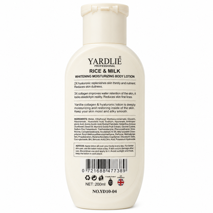 Yardlie Rice Milk Whitening Body Lotion 200ml Care