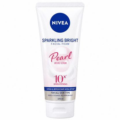 Nivea Sparkling Bright Pearl Facial Foam 100ml Glow