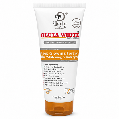 D Lady Gluta White Skin Whitening Facewash 100g Glow