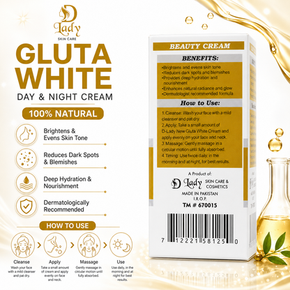 D Lady Gluta White Day & Night Cream 100% Natural Glow