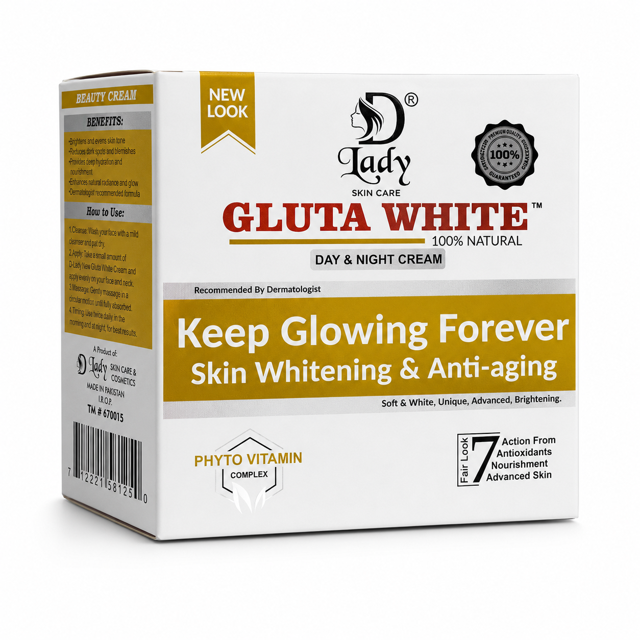 D Lady Gluta White Day & Night Cream 100% Natural Glow