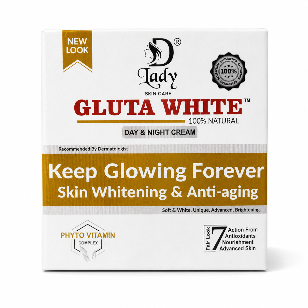 D Lady Gluta White Day & Night Cream 100% Natural Glow