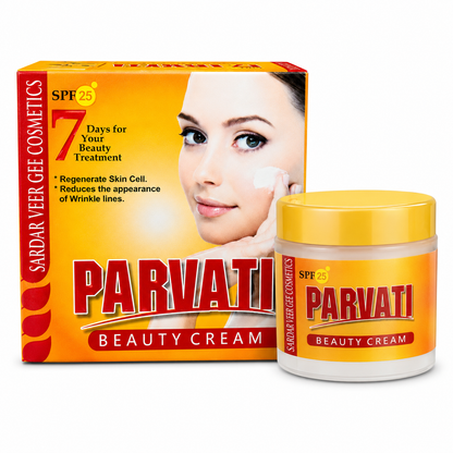 Parvati SPF25 Beauty Cream 7 Day Skin Glow Care Jar