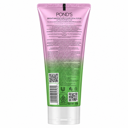 Ponds Bright Miracle Clay-BHA Pore Clear Scrub 100g