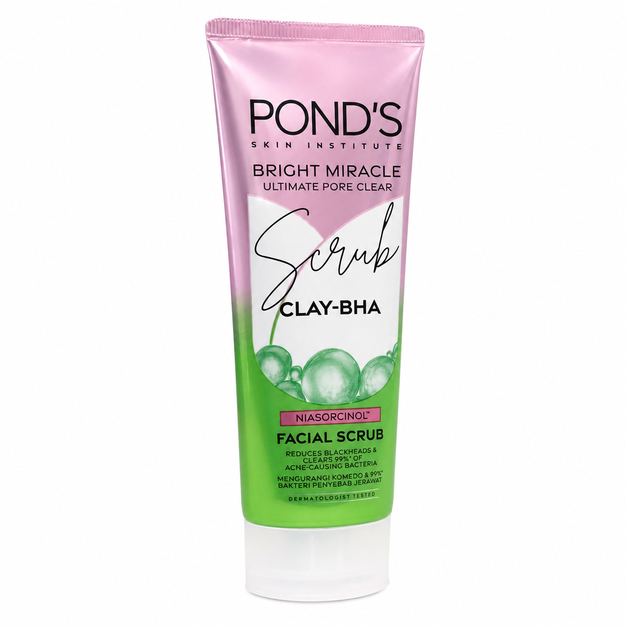 Ponds Bright Miracle Clay-BHA Pore Clear Scrub 100g