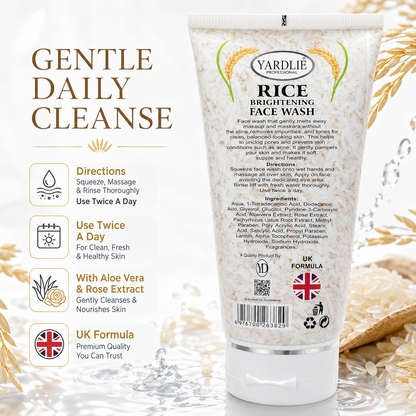 Yardlie Rice Brightening Face Wash 6-in-1 120ml Tube