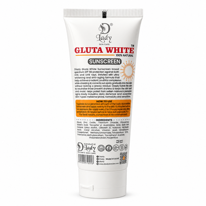 Dlady Gluta White Sunscreen SPF 60 PA+++ UVA UVB 80ml