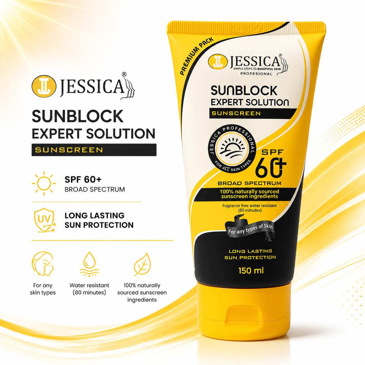JESSICA SPF 60+ Sunblock Expert Solution Care 150ml