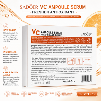 SADOER VC Ampoule Serum Vitamin C Brightening 7pcs