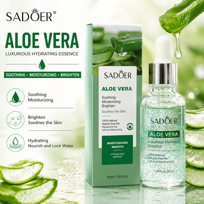 SADOER Aloe Vera Hydrating Facial Serum Skin Glow Care