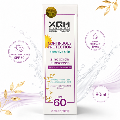 XQM Zinc Oxide Sunscreen SPF 60 Sensitive Skin 80ml