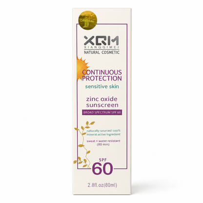 XQM Zinc Oxide Sunscreen SPF 60 Sensitive Skin 80ml