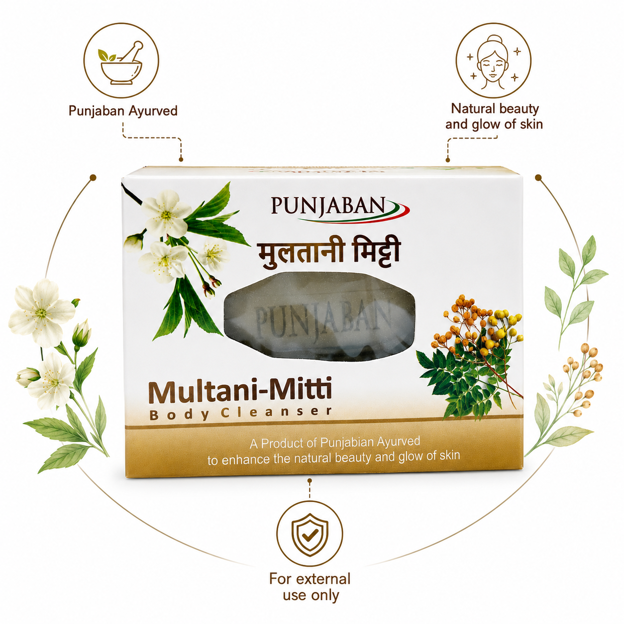 Punjaban Multani Mitti Body Cleanser for Skin Glow