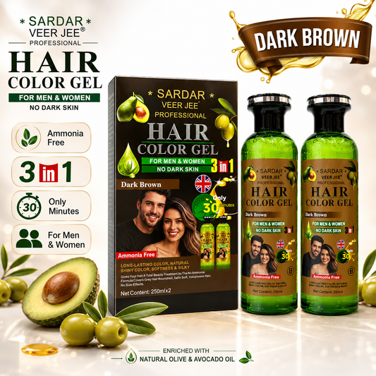 Sardar Veer Jee Hair Color Gel – Ammonia Free 3 in 1 Formula