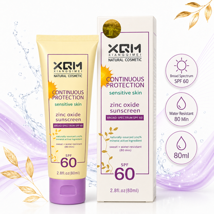 XQM Zinc Oxide Sunscreen SPF 60 Sensitive Skin 80ml