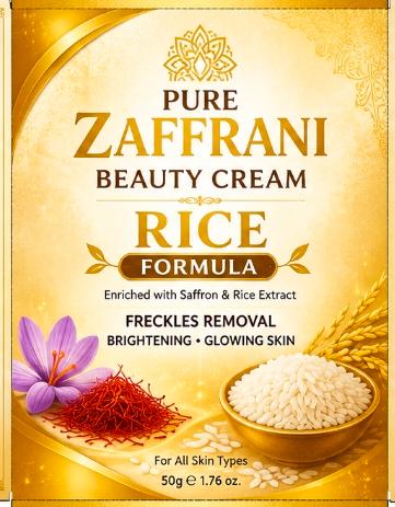 Pure zaffrani beauty rice cream