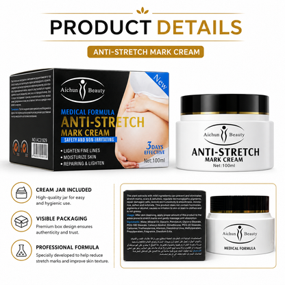 Aichun Anti-Stretch Mark Cream packaging and product details