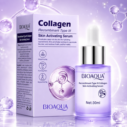 BIOAQUA Collagen Skin Activating Serum bottle displayed with packaging