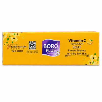 Packaging details of Boro Plus Diamond Vitamin C Transparent Soap