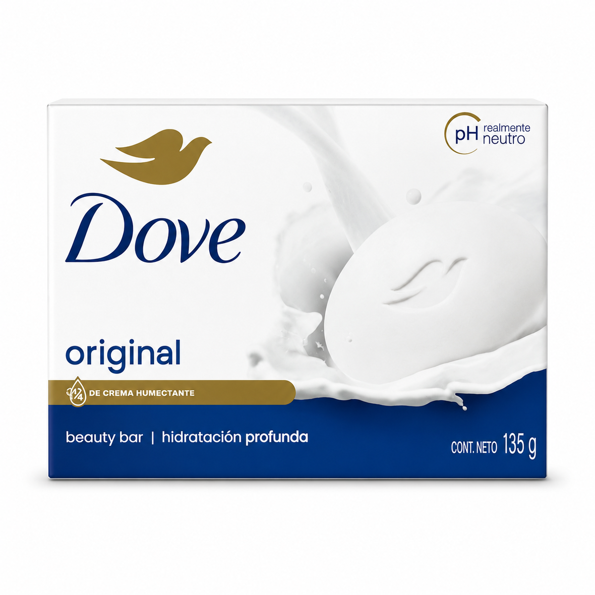 Front packaging of Dove Original pH-neutral Beauty Bar 135g