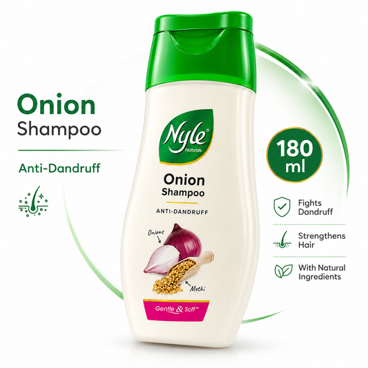 Nyle Onion Anti-Dandruff Shampoo 180ml with natural ingredients