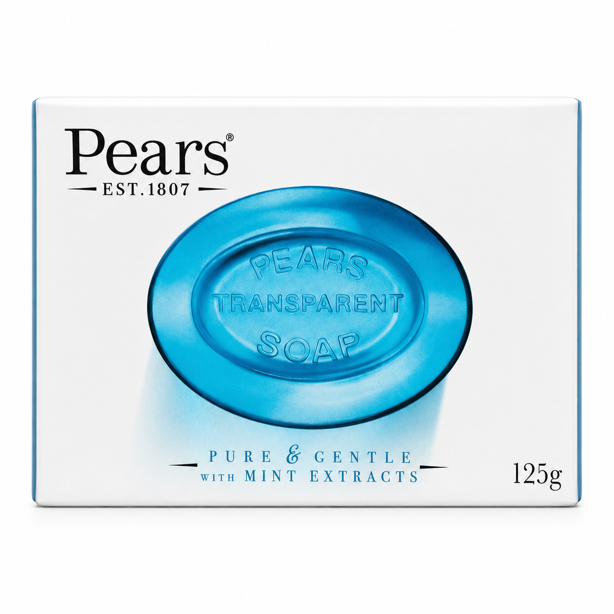 Pears blue transparent soap 125g with refreshing mint extracts