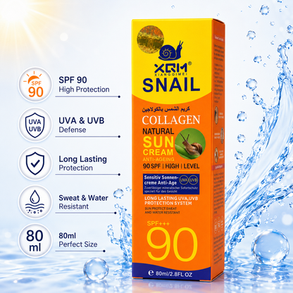 XQM SPF 90 Sun Cream with UVA, UVB, and water-resistant protection